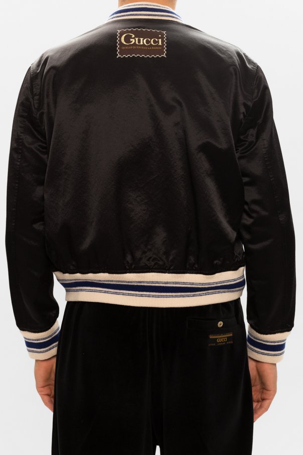 Black Reversible bomber jacket Gucci - Vitkac GB
